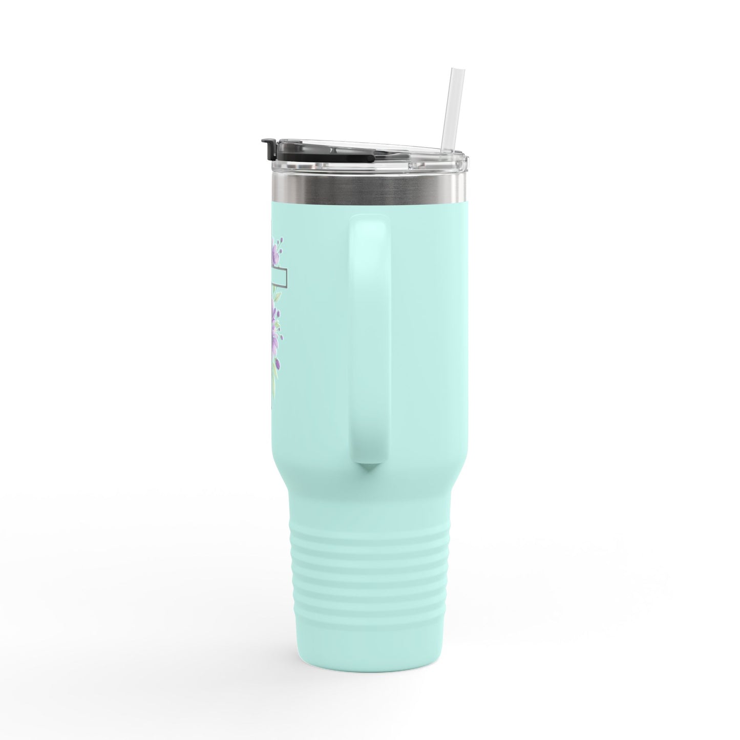 Floral Cross Insulated Mug 40oz