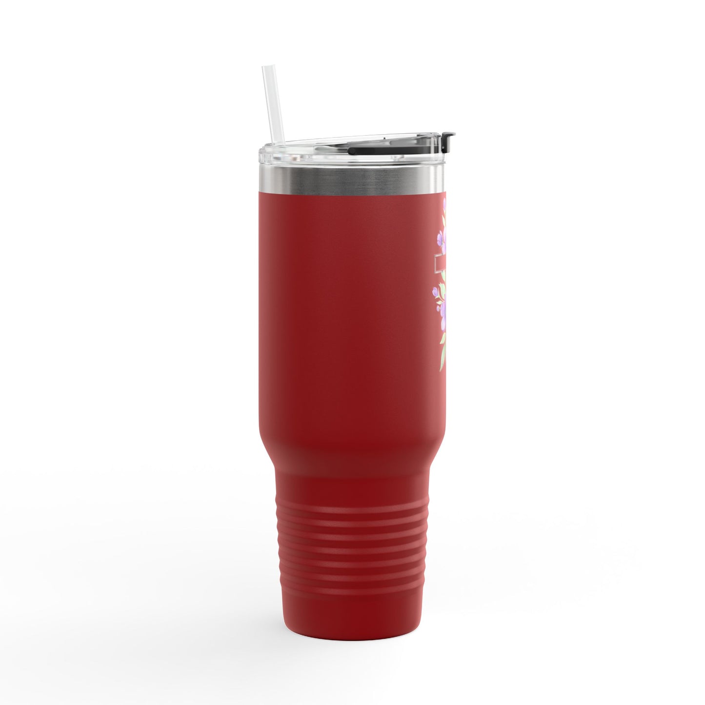 Floral Cross Insulated Mug 40oz