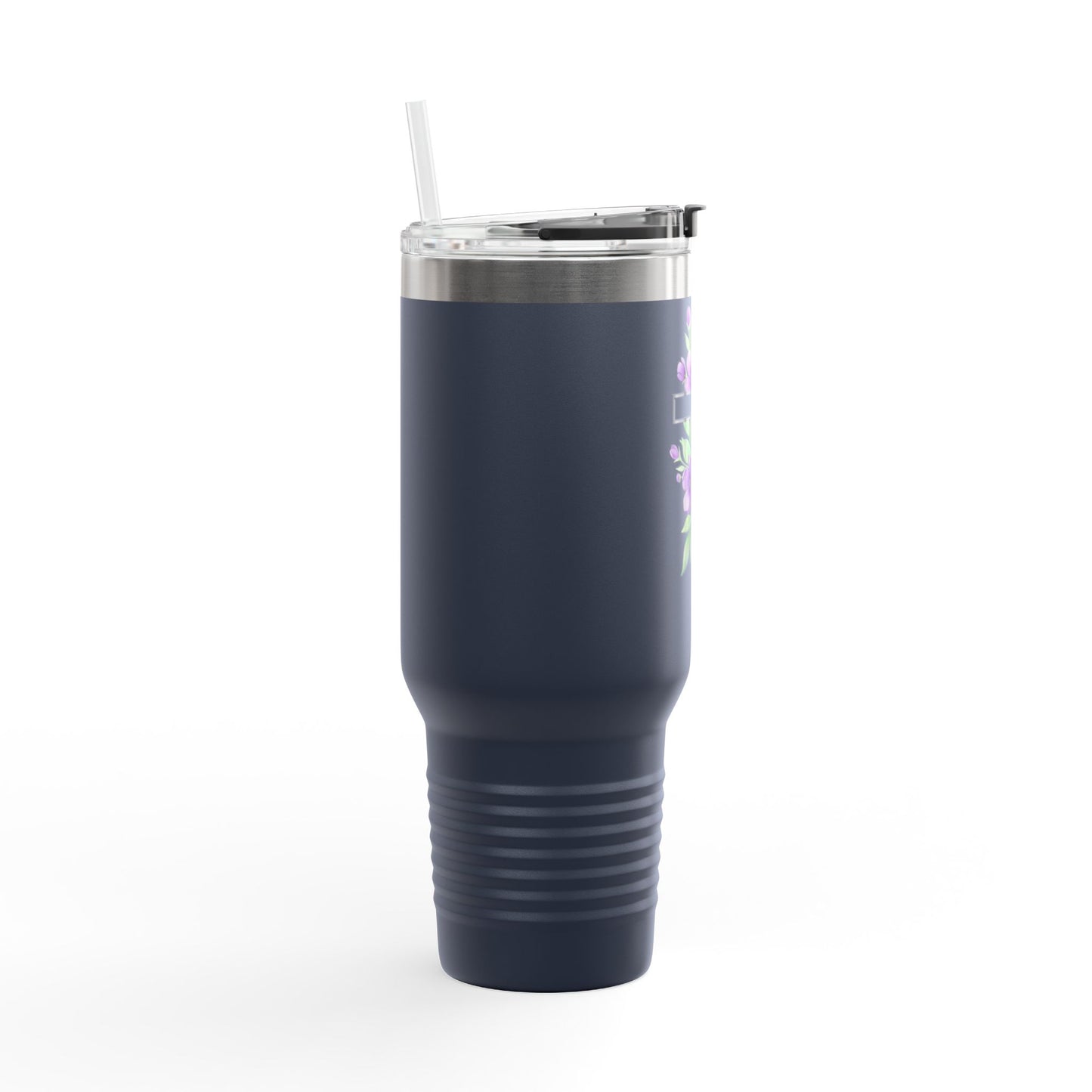 Floral Cross Insulated Mug 40oz