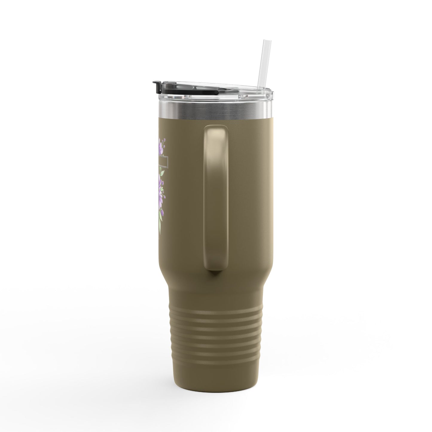 Floral Cross Insulated Mug 40oz