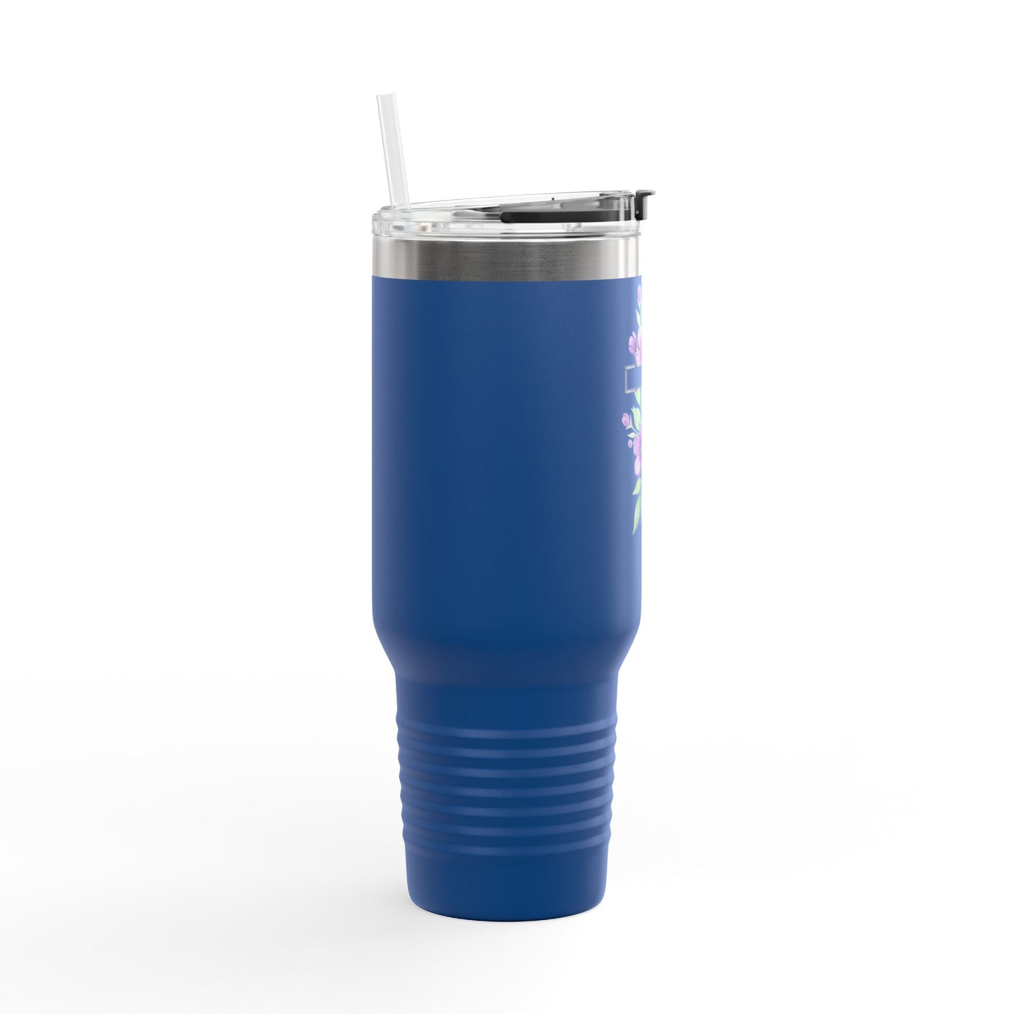 Floral Cross Insulated Mug 40oz