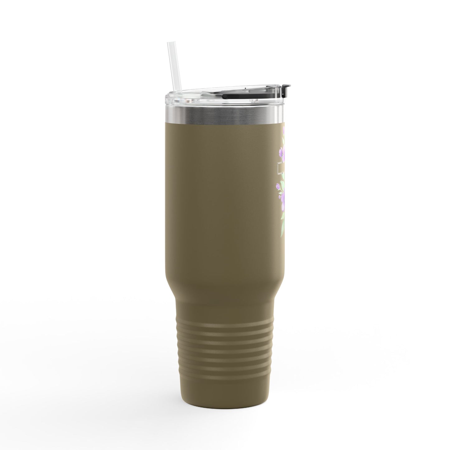 Floral Cross Insulated Mug 40oz
