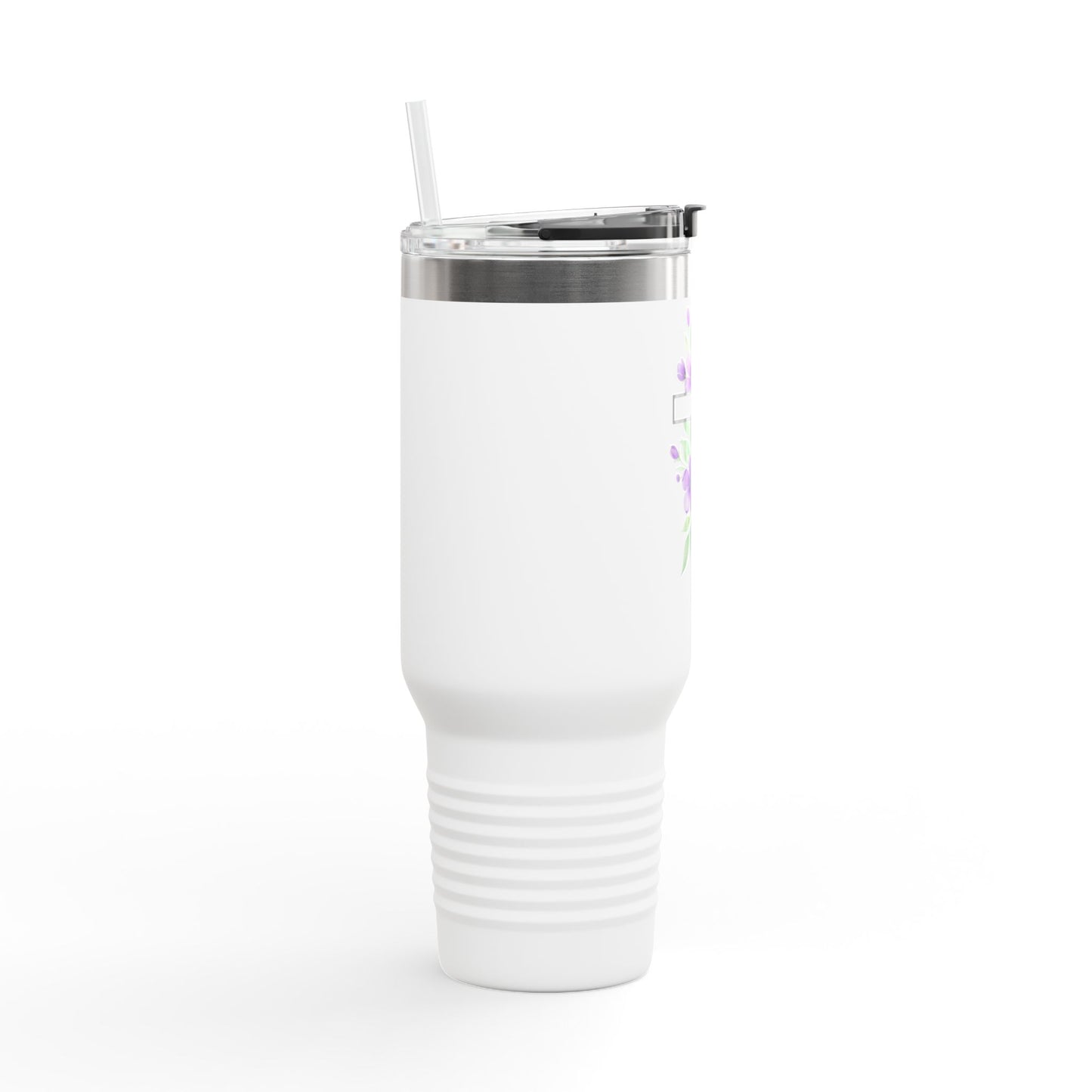 Floral Cross Insulated Mug 40oz