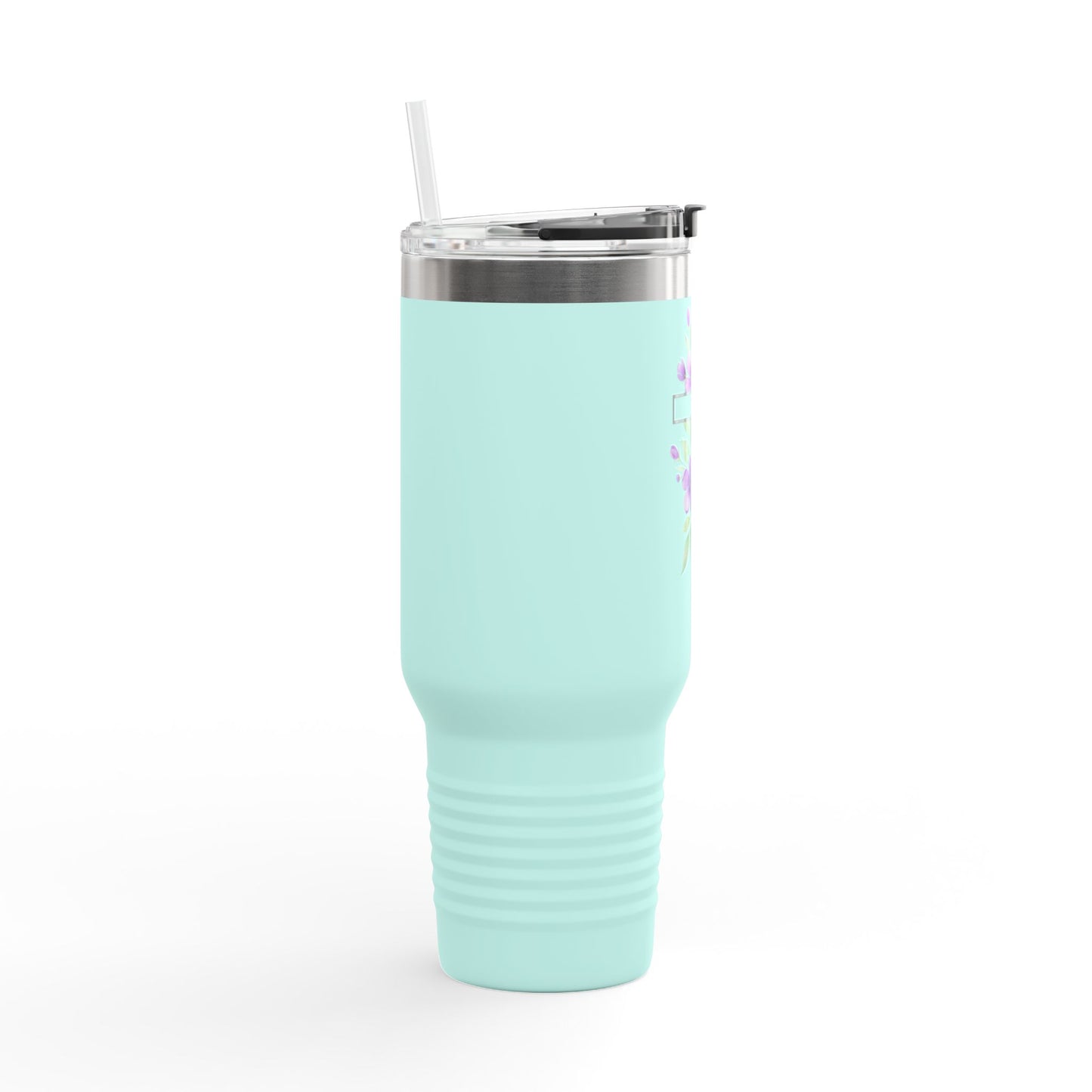 Floral Cross Insulated Mug 40oz