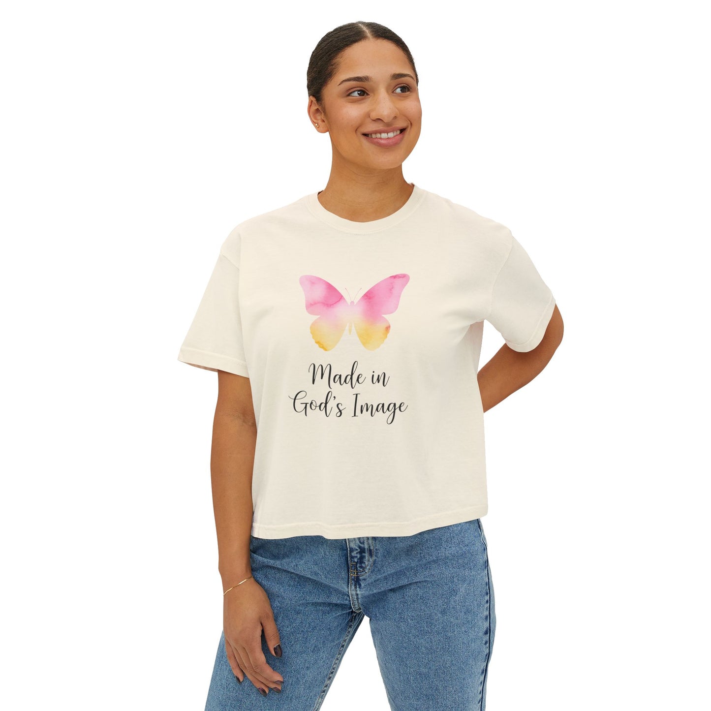 Made In God's Image Boxy Tee